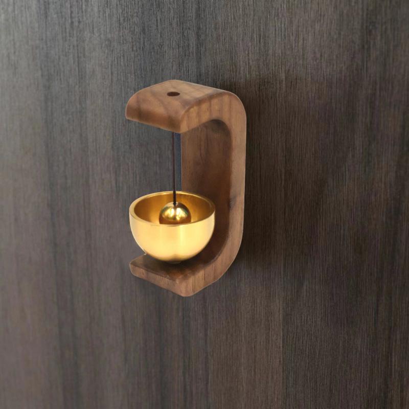 Magnetic Wooden Doorbell Dopamine Wind Chime for Entryway, Shop Entry Reminder Bell, New Chinese Style Decoration
