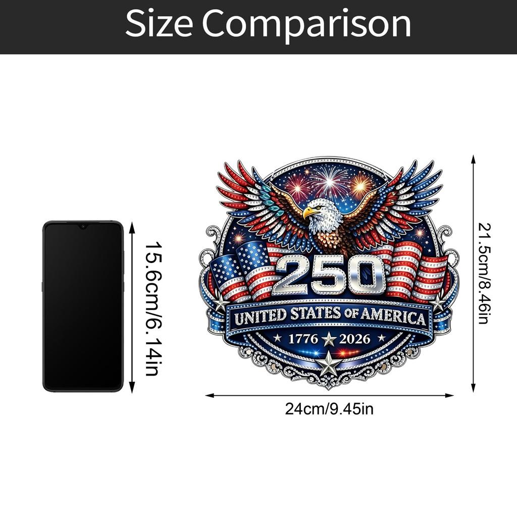 250th Anniversary Commemorative Hanging Ornament 2D Diamond Painting Decoration United States Celebration Wall Art