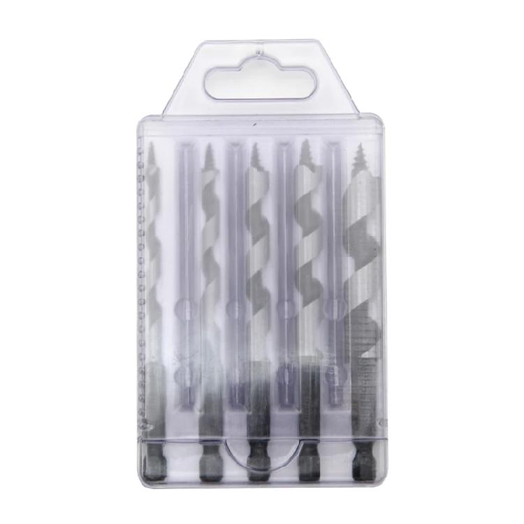 

High Carbon Steel Helical Drill Bits 5Pcs Set for Woodworkers Antislip Hexagonal Handle Solid Auger Drill Bit 1