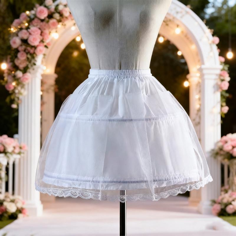 Little Girl Bridal Petticoat With Double Hoop Wedding Event Crinoline Underskirt For Formal Occasion Flower Girl Dress