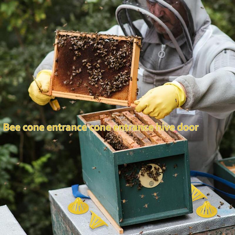 20Pcs Beehive Entrance Exit Cone Plastic Beehive One Way Entrance Gate Door Beekeeping Supplies for Beginners and Professional