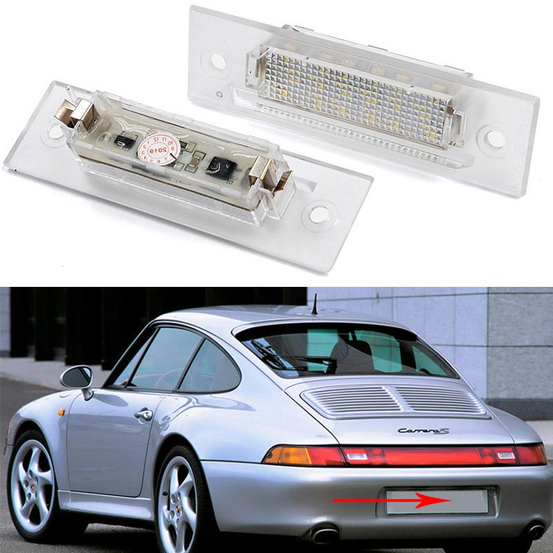 

2x для Porsche 964 968 Boxster 986 993 996 белые светодиодные фонари номерного знака OEM: 9646316200101C 96463162001