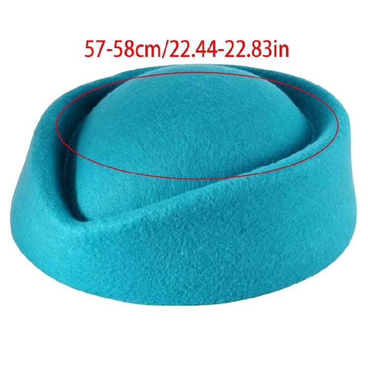 Classical French Flight Attendant Hat Polyester Stewardess Costume Accessoris Women Winter Fashion Headwear
