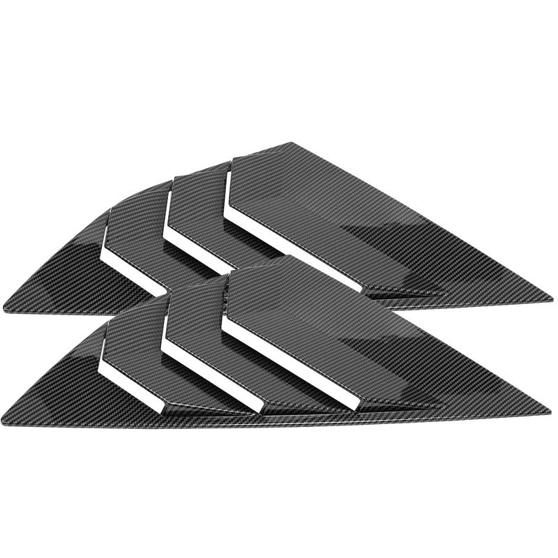 2pcs For Ford Focus ST RS MK3 2012-2018 Hatchback Rear Window Louvers Car Blinds Side Tuyere Louvers Vent ABS Accessories Style