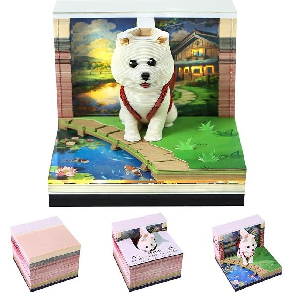 3D Calendar 2026, Timepiece Calendar 2026 with Memo Pad Notepad, Creative Weekly Planner Desk Decoration, Tear-Away 3D Artsy Pads, New Year Gift for