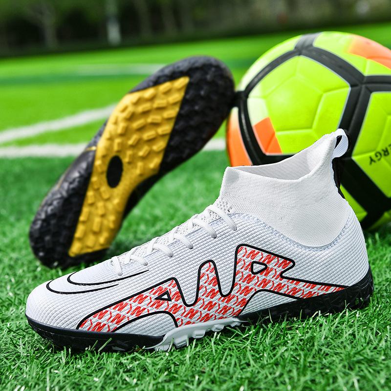Football shoes men's and women's high-top AG long nails TF broken nails student campus football game training shoes