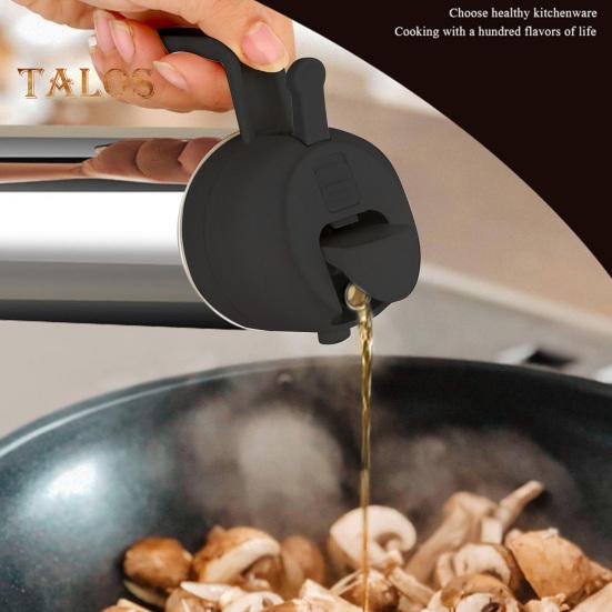 2 In 1 Oil Dispenser Bottle for Kitchen 360/430/500ml Stainless Steel Oil Mister with Dual Nozzles BBQ Oil Sprayer for Cooking Grilling Salads Baking