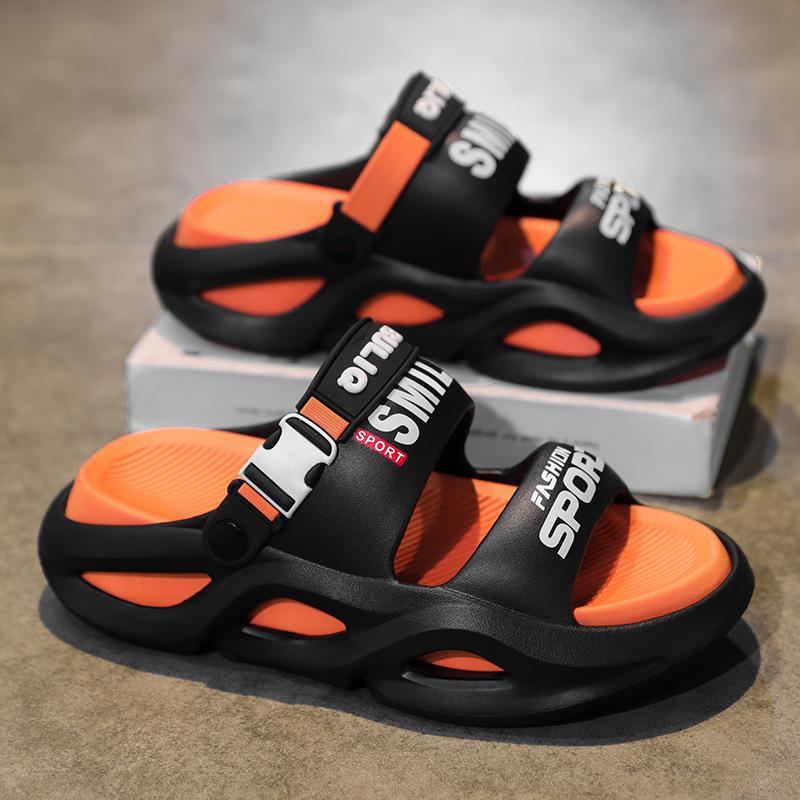 Sandalias de Verano para Hombre Ultra-Cómodas con Suela Gruesa de Material EVA Transpirable para Actividades en Interiores y Exteriores para la Playa, Piscina, Parque Acuático