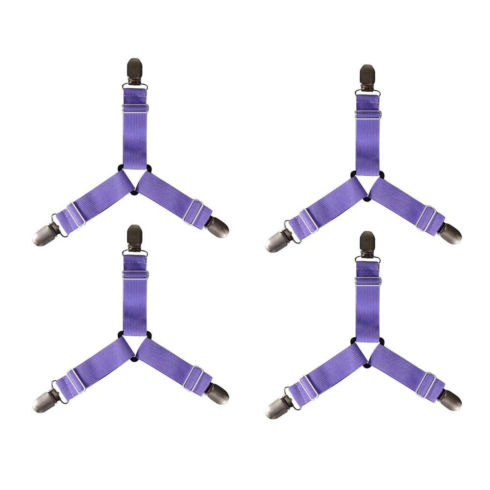 

4PCS Нейлонова кліпса для простирадла Eastic Band Трикутник Еластична пряжка Новий матрац Затиски для бігу Диван