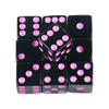 10pcs Game Dice 6 Sided 16mm Black Acrylic Dice Standard Colored Dots for Board Game Classroom Math Accesories