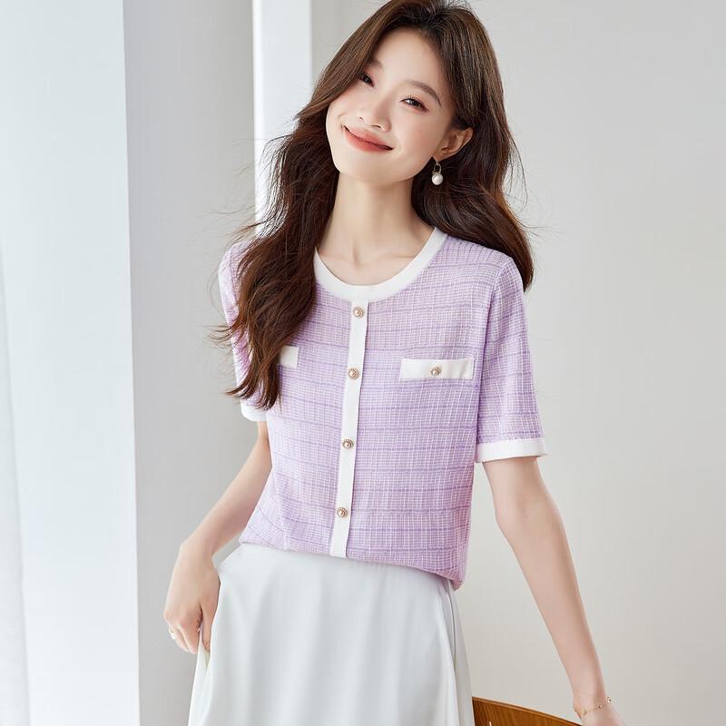 

Srcr Silk Blend Textured Knit Short Sleeve T-Shirt L