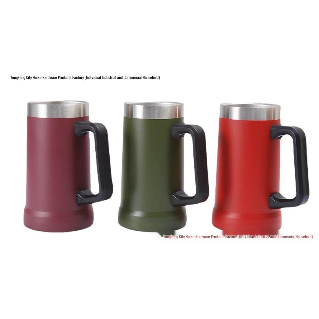 304 Stainless Steel 23oz Vacuum Insulated Beer Mug with Handle