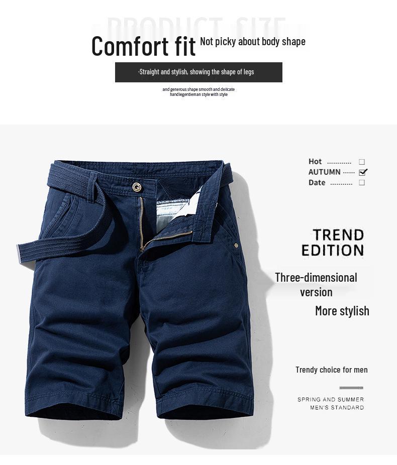 Men's Casual Mid-Length Beach & Sports Shorts - Loose Fit for Tennis, Basketball, Workwear