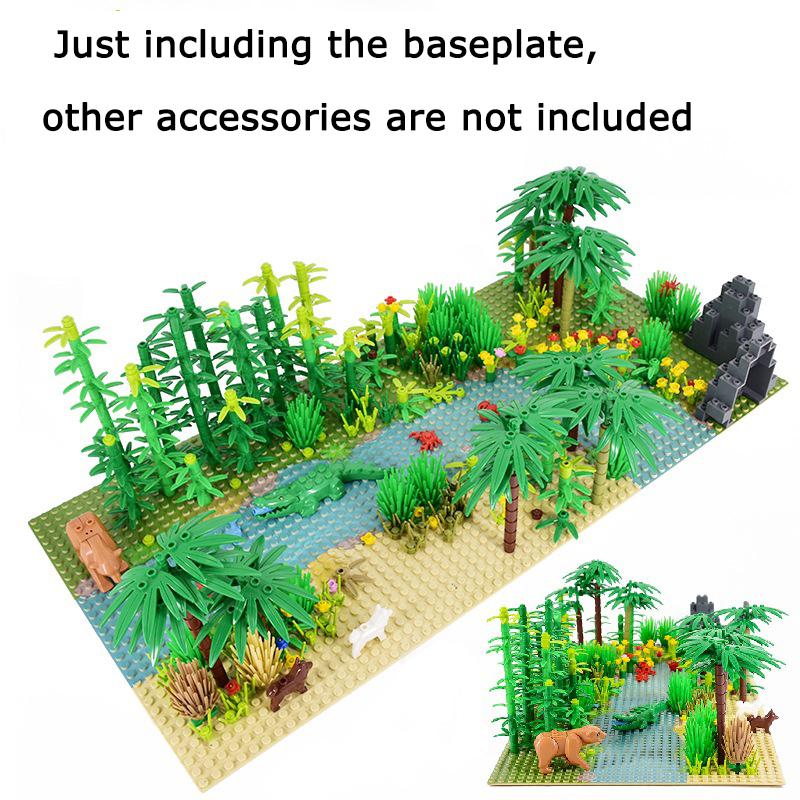 Non-Toxic River Ocean Pattern Building Block Base Plate Classic Building Bricks Board Parts Baseplates Block Accessories Kids Gift