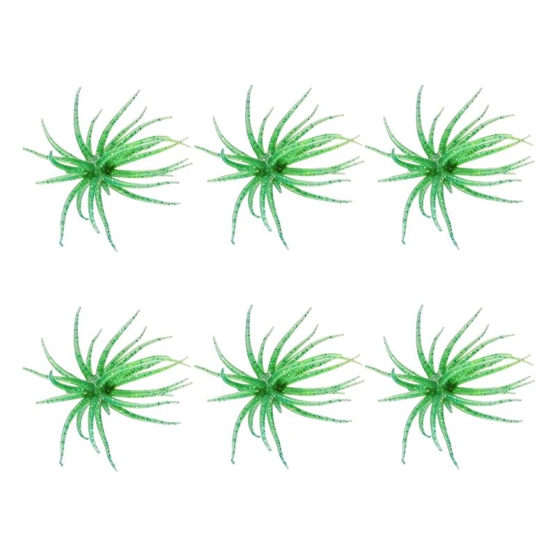 6Pcs Artificial Sea Urchin Lures Soft Floating Swimbait Artificial Baits For Beginner And Professional Anglers Enduring