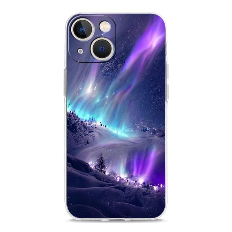 Phone Case For iPhone 16 Cases iPhone 15 12 13 14 16 Pro Max X XR XS Max 15 Plus iPhone11 Cover Landscape Winter Light Snow