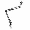 AKEIE Desktop Microphone Stand, Extendable Desk Arm Holder, Foldable Microphone Arm, Adjustable Angle and Height, Microphone Holder, Clamp, Audio Inpu