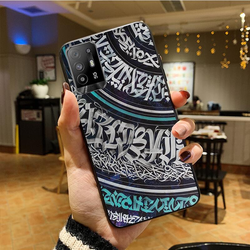 Pokras Lampas Graffiti Art Phone Case for OPPO A54 A74 A94 A53S A9 A5 A15 A16 A91 A96 A76 Reno8 8Pro Reno2 Z