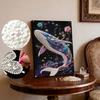 Handmade DIY Pearl Painting Whale Theme Bedroom Living Room Frameless Diy Handmade Sticky Diamond Creative Canvas Painting