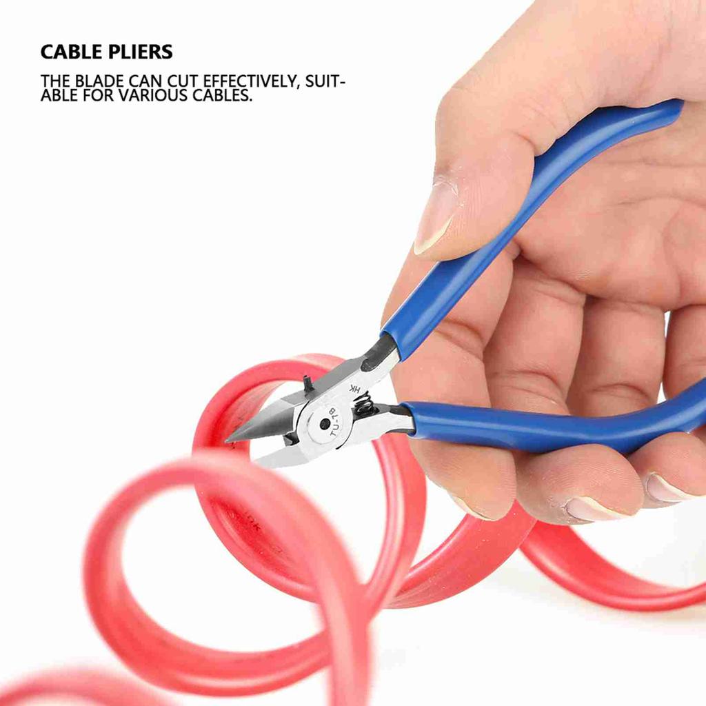 TU7B 4.5in Electronic Diagonal Pliers Cable Side Cutting Nippers Wire Cutter Tool