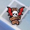 40K Night Lord Skull Bat Badge: Retro Brooch for Bags & Clothing
