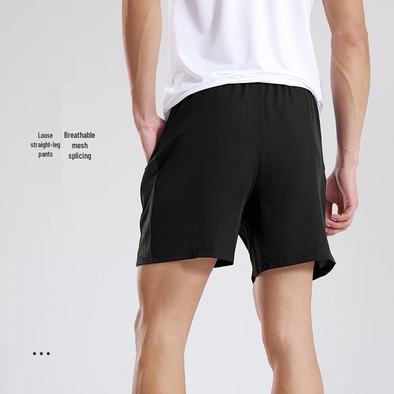 Men's Quick-Dry Breathable Three-Point Running Shorts for Summer Fitness