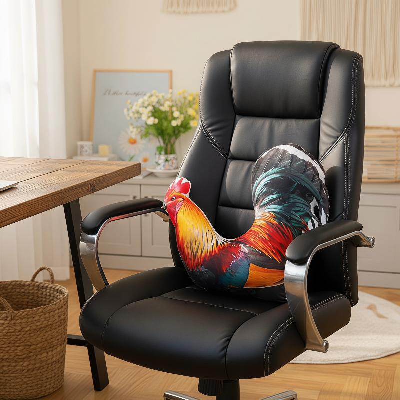 Lifelike Rooster Plush Throw Pillow Vivid 3D Print Soft Fluffy For Home Sofa Decor Kids Gift Animal Room Decor