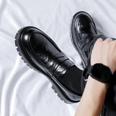 Herren Herbst Luxus Kleiderschuhe Herren Oxfords Täglich Büro Business Schuhe Herren Mode Schwarze Slipper Lässige Leder Plateauschuhe