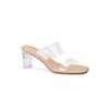 Summer Essential Slippers Women's Transparent Word with Thick Heel High Heel Cool Slippers Outside Wear