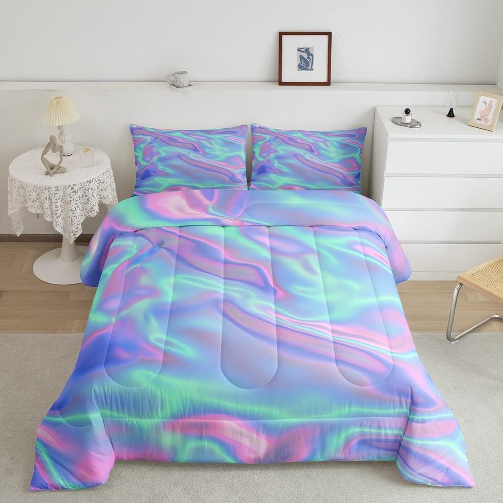 Erosebridal Horse Quilt Twin Size, Farmhouse Western Cowboy Cowgirls Duvet Insert for Kids Boys Girls Teens, Cartoon Kawaii Horse Bedding Se