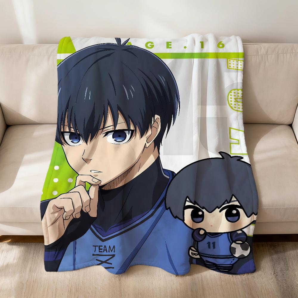 

Fanart Cool Anime Blue L-lock Chibi Flannel Soft Warm Plush Blanket Sofa Living Room Pet Hogar Bedroom Gift Home Car Portable 75x90cm