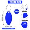 AEE4-20Pcs Motel Keychain Blanks, Sublimation Keychain Blanks DIY Key Chains Supplies For Hotel Room Number Tag, (Oval)