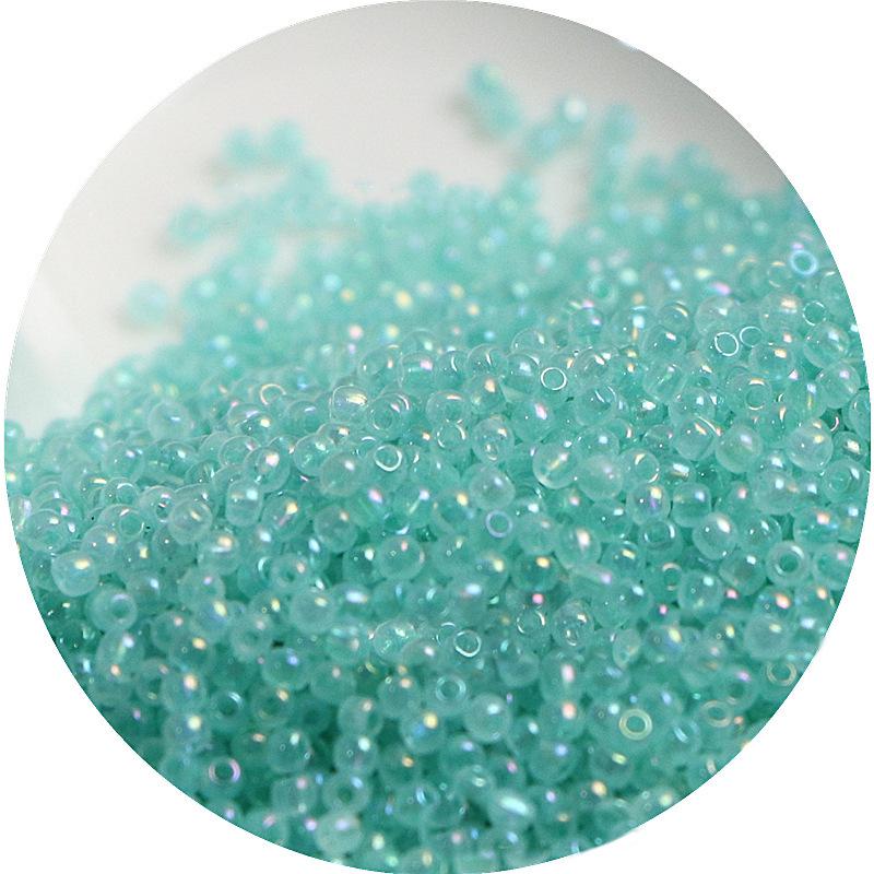 2mm Irisierende Glas-Samenperlen: Cremige Wolke für DIY Schmuck & Armbänder