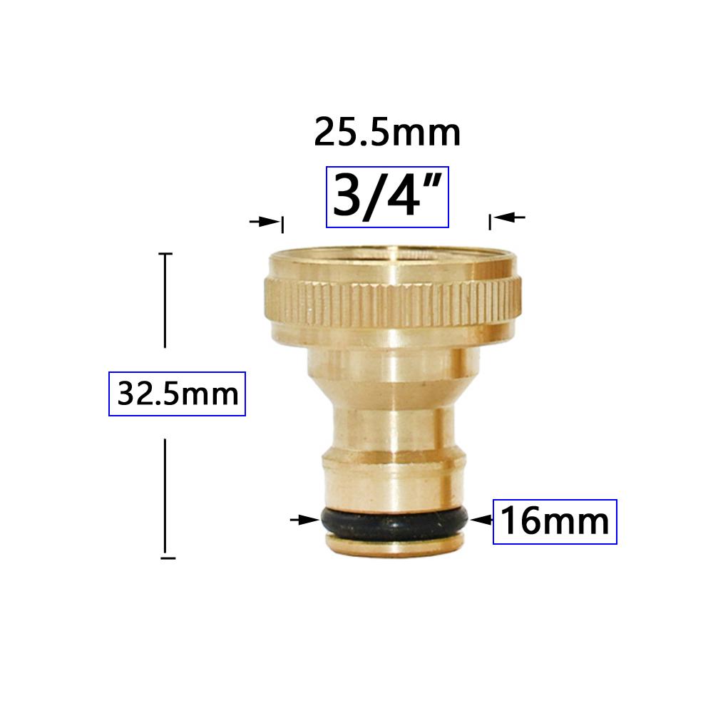 1/2'' 3/4'' 1'' Brass Hose Quick Connecter 16mm 20mm Copper Tap Coupling Adapter Garden Tubing Repair Watering Gun Fittings