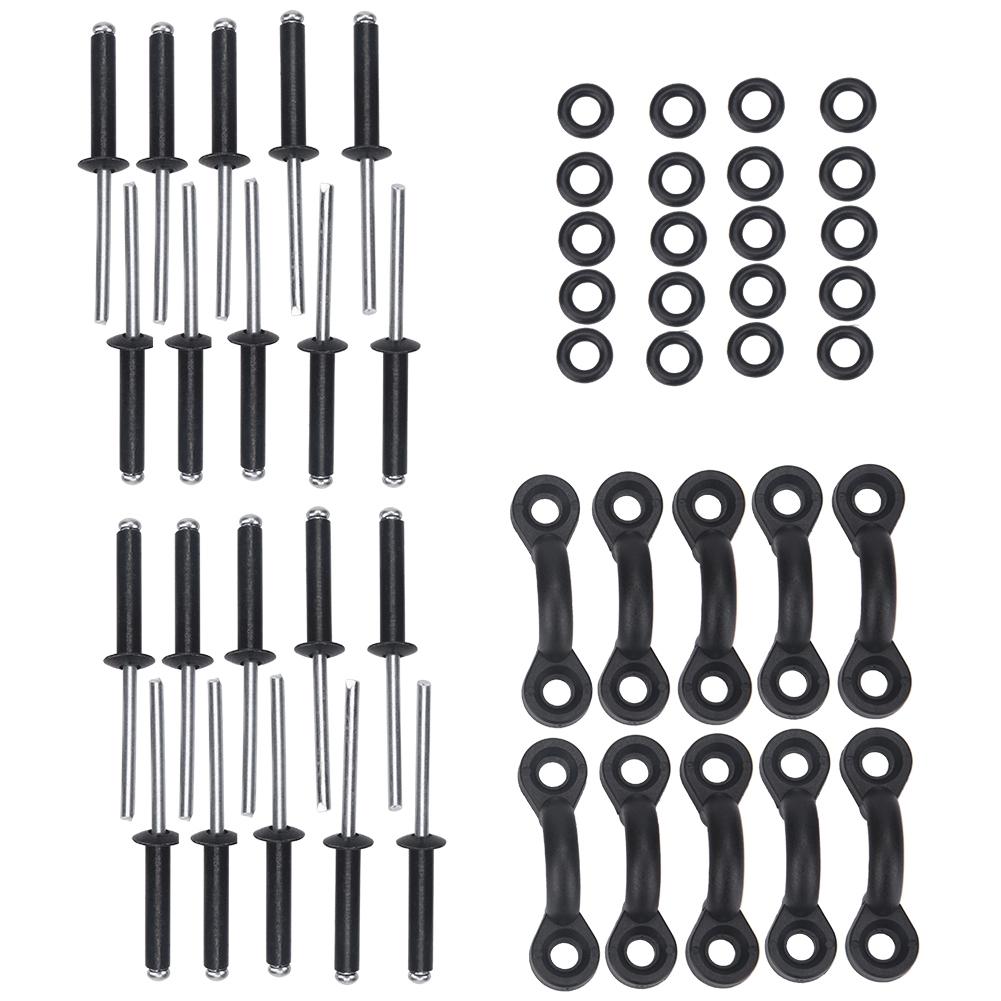 

Durable Kayak Replacement Kit Set with Nylon Pad Eyes & Tri Fold Rivets & Screw Nuts