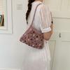 2026 New Summer Boho Handmade Macrame Woven Bag for Women Hollow Out Colorful Beaded Shoulder Bag for Beach Vacation Daily Use