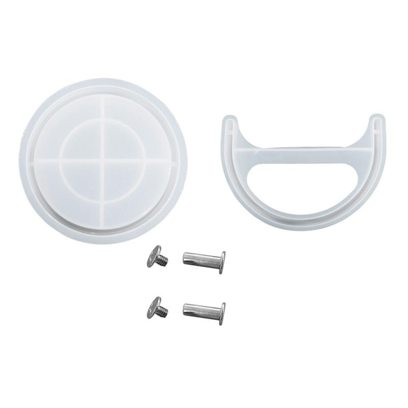 Große Runde Box Behälter Silikonform Mit Handheld Set Aufbewahrung Geschenk Schmuckstück Make-up Halter Harzform Schmuck Süßigkeiten