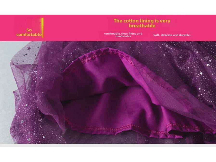 Girls' Starry Mesh Gauze Skirt – 2023 Spring/Summer Fairy Long Skirt for Kids
