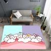 Smile Dental Kids Rug Fun Tooth Brush Design | Non-Slip Floor Mat for Bedroom Playroom Kids Dentist Office Home Decor