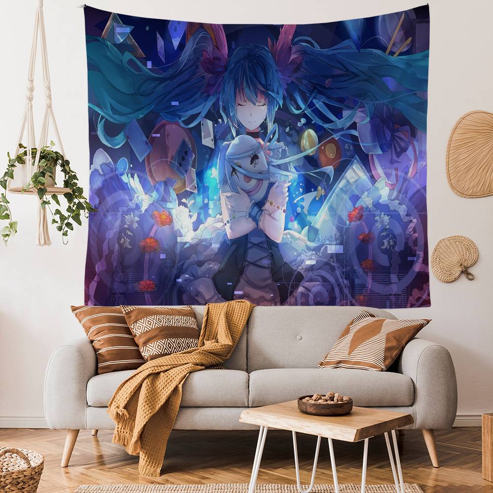 

Music Characters MMiku Hanging Bohemian Tapestry Indian Buddha Wall Decoration Witchcraft Bohemian Hippie Cheap Hippie Wall 74x94cm(29x37in)