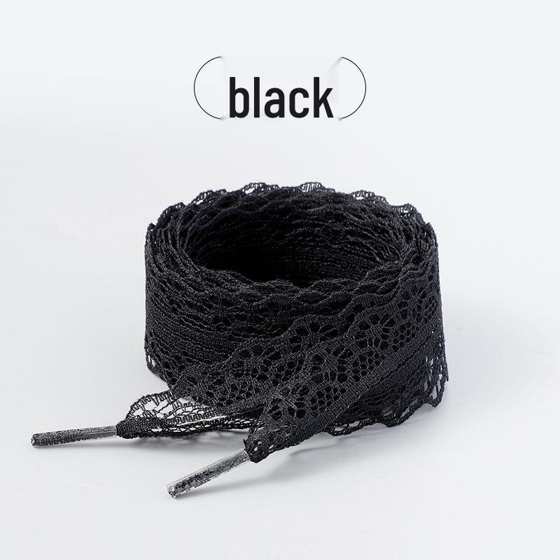 Ballet Style White Silk Lace Shoelaces - Cute DIY Accessories for Girls