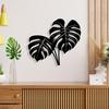 3D Metal Wall Art Monstera Leaf Tropical Home Decor Large Iron Sculpture