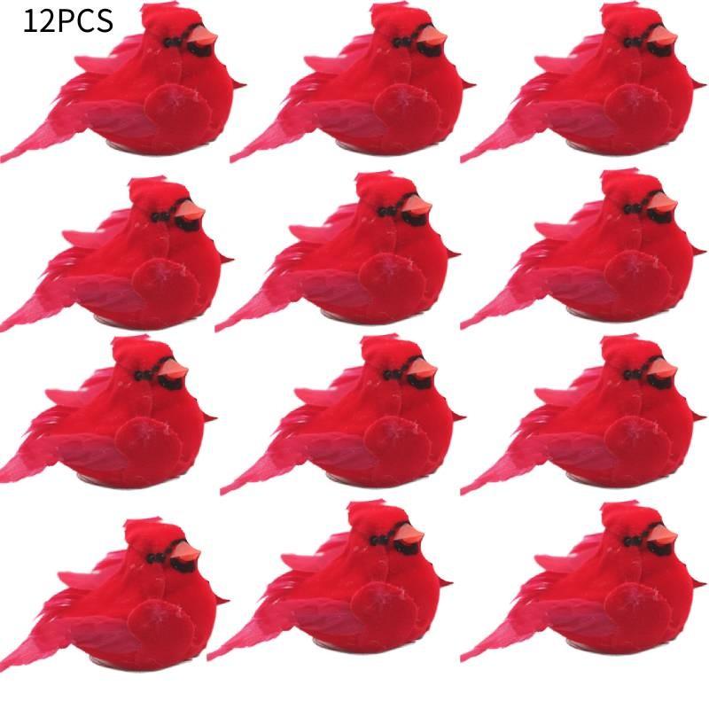 Entzückender künstlicher Feder Rotkehlchen Vogel Weihnachtsbaumschmuck Bastelstück