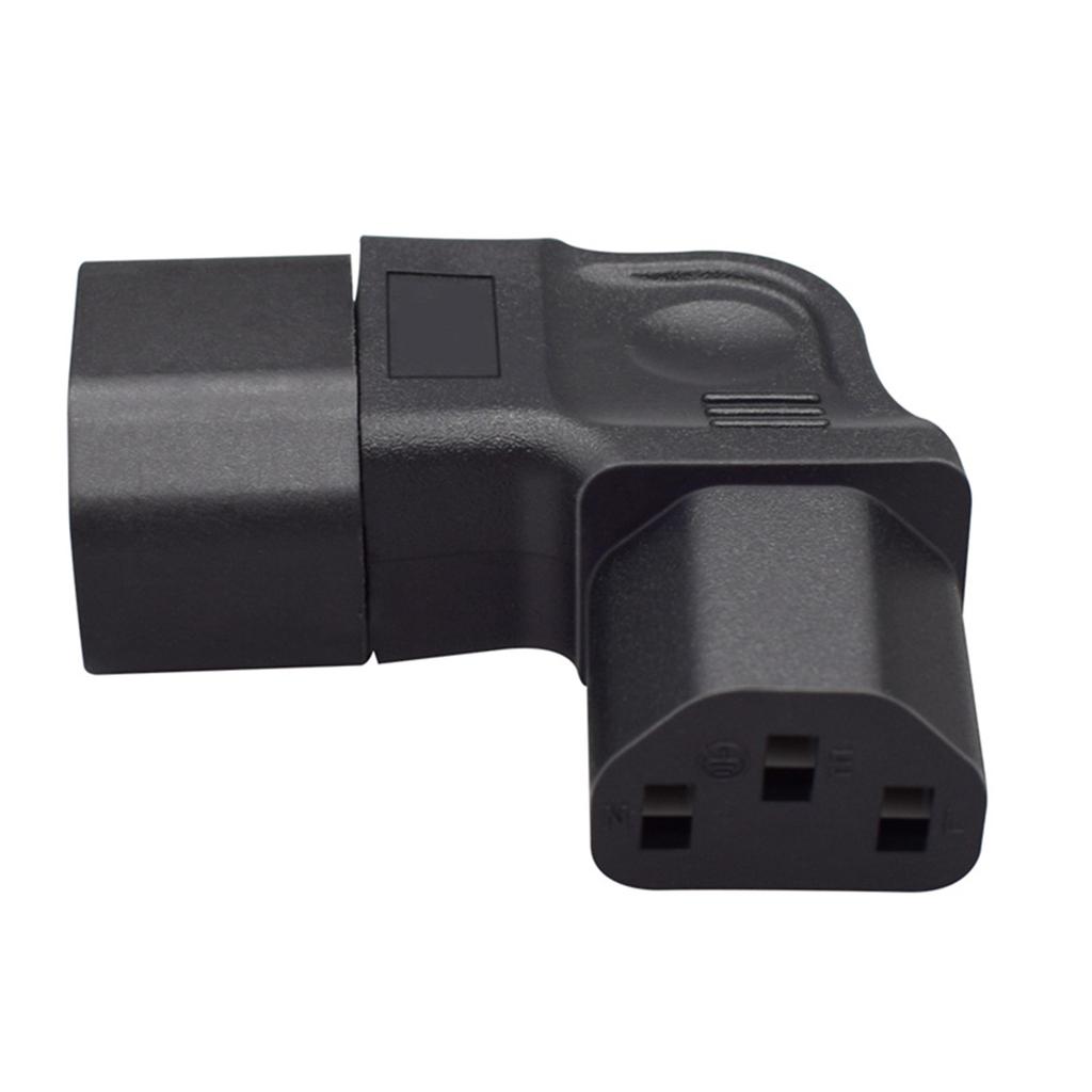 Adattatore di Alimentazione IEC320 C14 a C13 ad Angolo Retto, Connessione Maschio-Femmina per Elettronica di Consumo