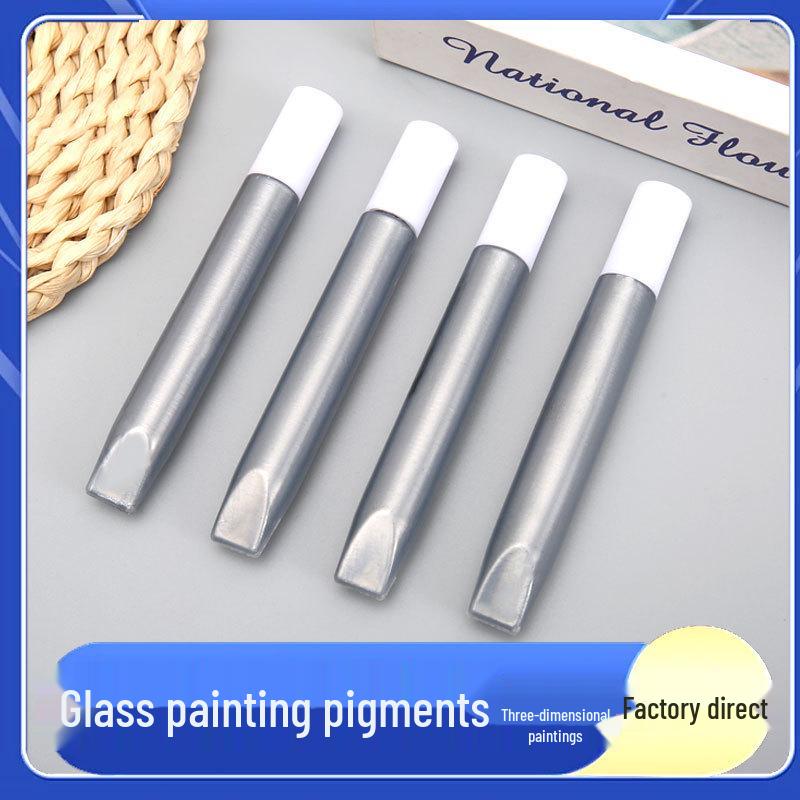 3D Glass Photo Frame DIY Kit: Gold Outline Pen & Waterproof Semi-Transparent Paint Colors for Glass Decoration
