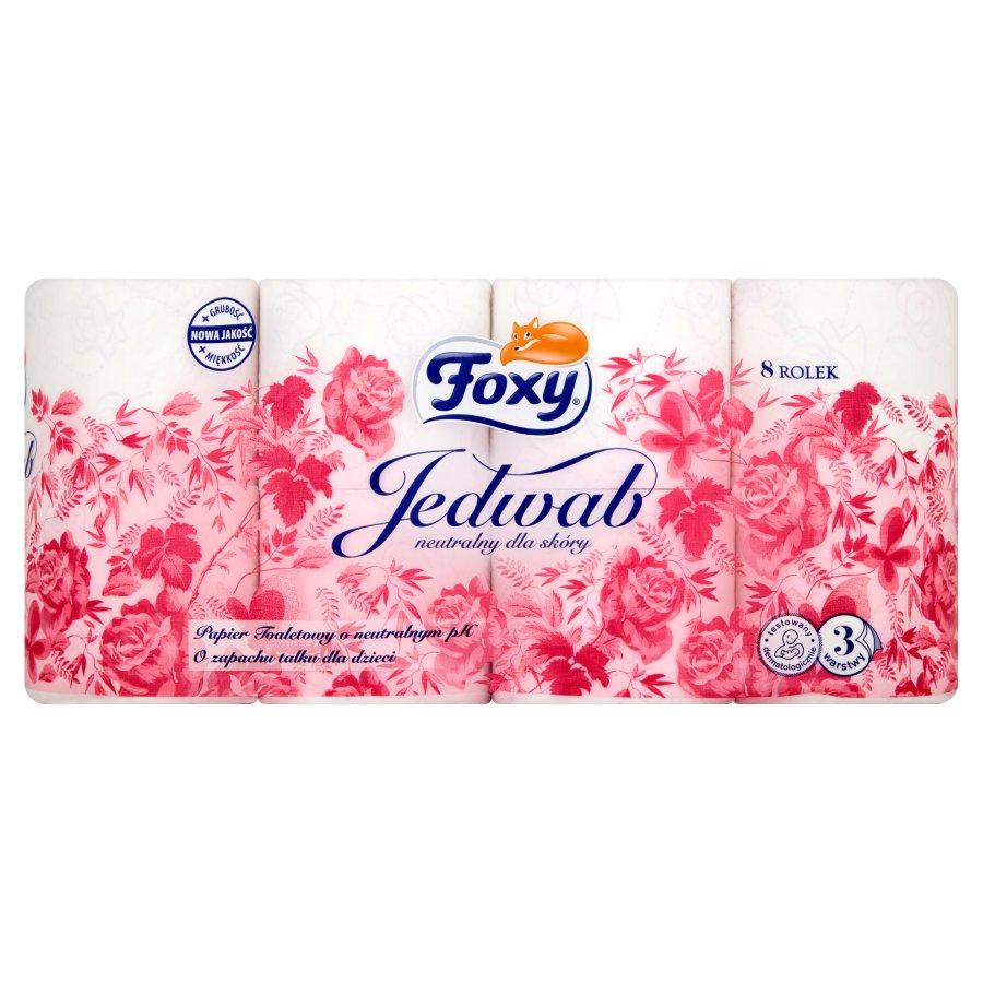 Foxy Silk Toilet Paper, 3 Ply, 8 Rolls
