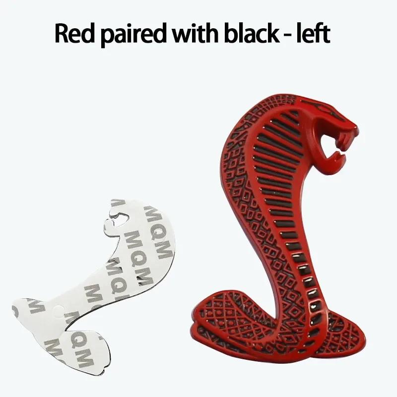 Automotive General Cobra 3D Sticker Car Modification Personalized Metal Tail Logo Covering Scratches Accessories