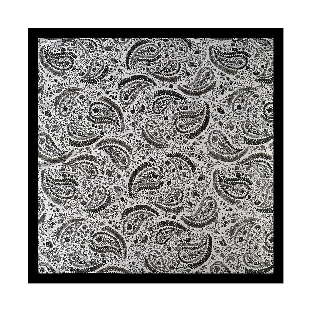 New 90-colour Satin Paisley and Cashew Flower Print Square Scarf, Headscarf or Decorative Scarf