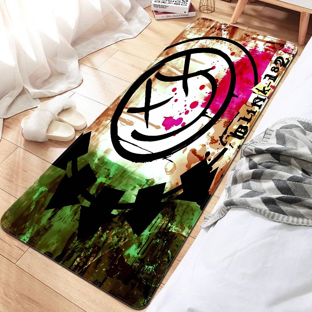 

B-blink-182 Hot Band Hallway Carpet Washable Non-Slip Living Room Sofa Chairs Area Mat Kitchen Doormat Area Rug 40x60cm