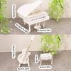 Dollhouses Music Room Furniture Miniature Grand Piano Stool Cello Realistic Music Instrument For Playroom Decoration